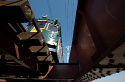 大和川橋梁の下から