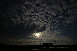 阪堺線大和川橋梁での金環食