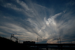 梅雨の晴れ間の夕焼け