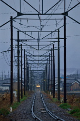 平田駅手前の直線１