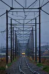 平田駅手前の直線２
